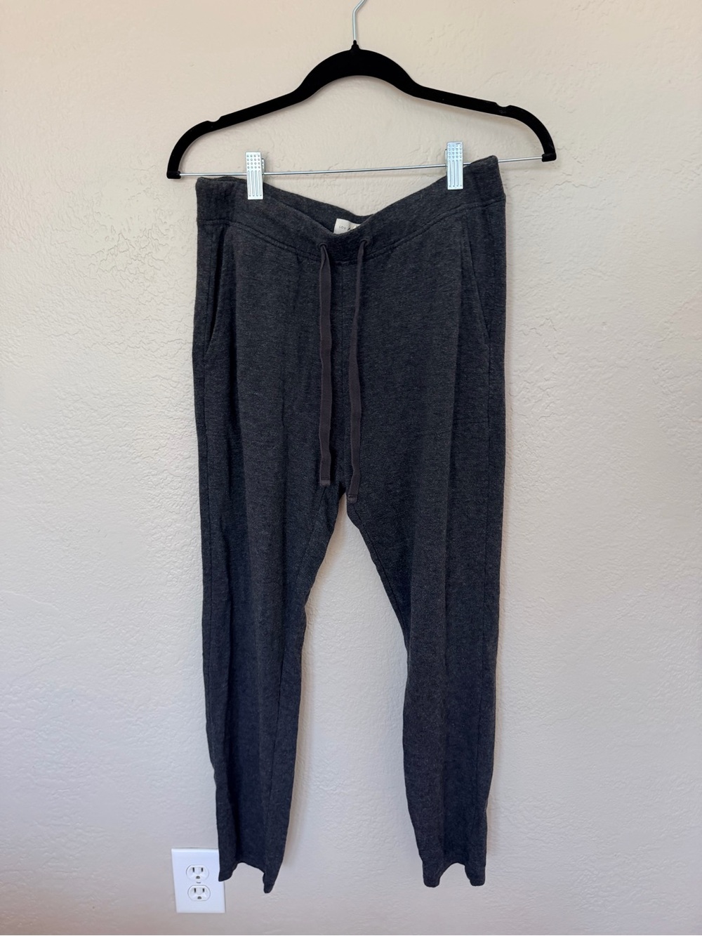 Lou & Grey Charcoal Gray Drawstring Jogger Pants